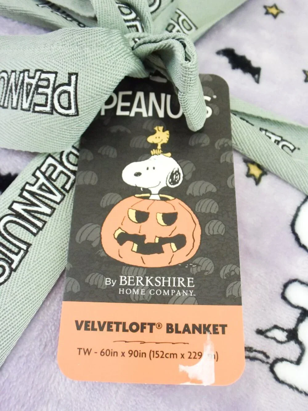 *Peanuts* Halloween Snoopy Purple Berkshire Home Blanket - 60x90 - NEW!